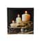 LED Lighted Candles on a Platter Canvas Wall Art